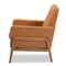 Baxton Studio Perris Mid-Century Modern Tan Faux Leather and Walnut Brown Finished Wood Lounge Chair 175-10869-Zoro - alternate 3
